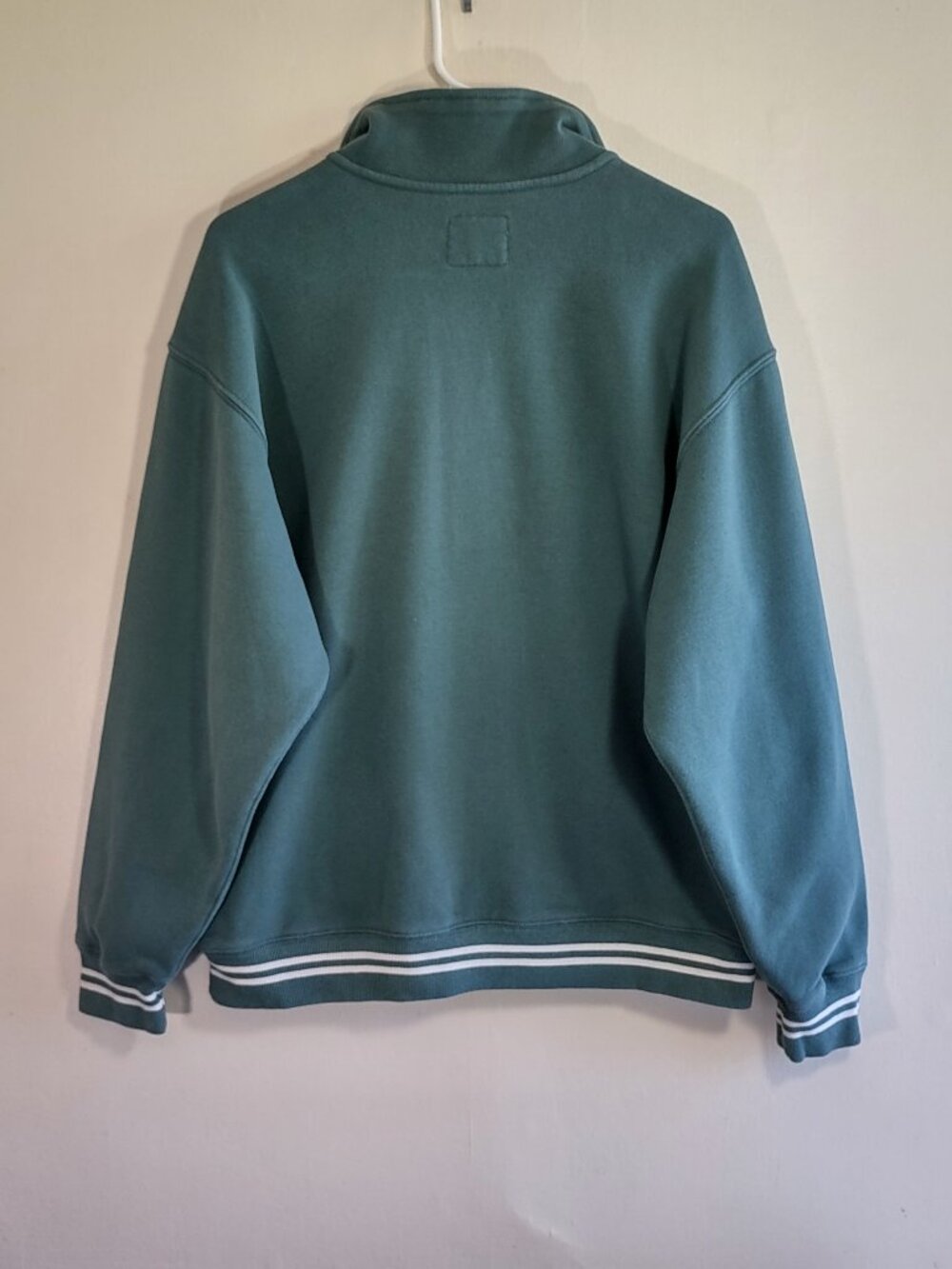 Abercrombie Fitch Soft A&F Max Essentials Sweatshirt Striped 1/4 Zip Sz Small - Picture 4 of 9